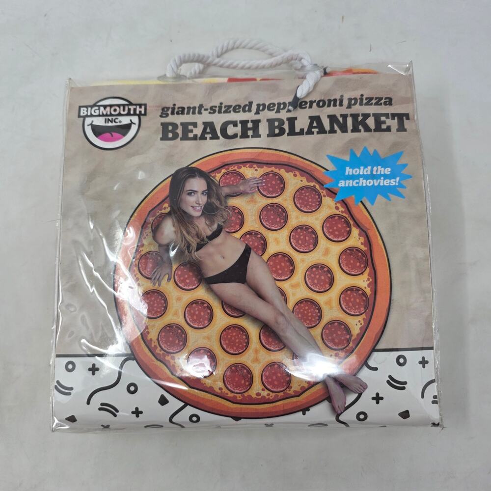 BigMouth Inc Pepperoni Pizza Beach Blanket 60x60 Novelty Pool Towel